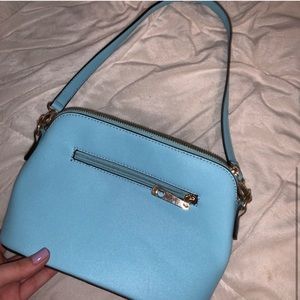 Blue strap purse